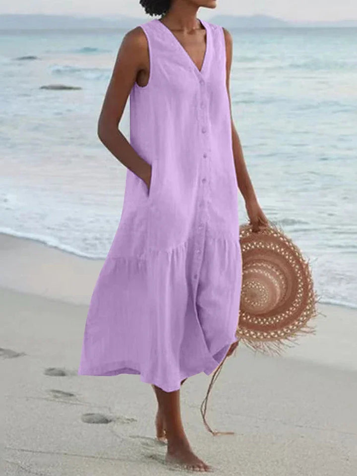Sandra - Patchwork Midi Dress