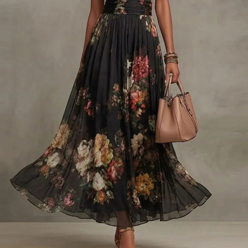 Sylvie - French Vintage Floral Halter Dress
