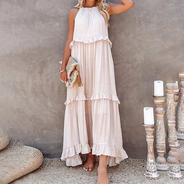 Susan - Ruffle Sleeveless Maxi Dress