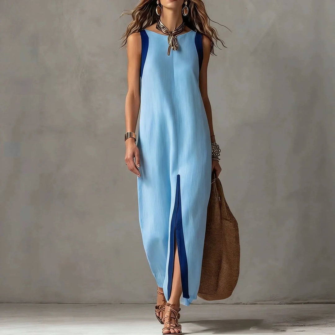 Brenda - Asymmetrical Hem Maxi Dress