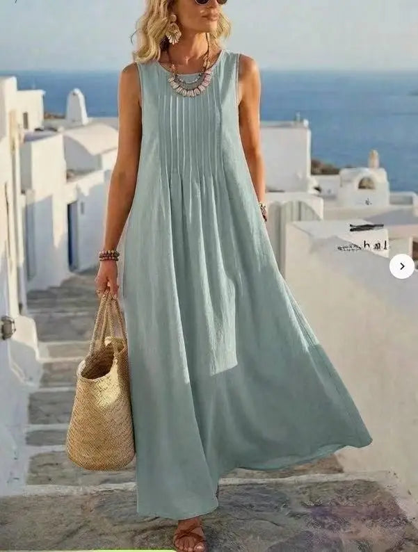 Pamela - Vest Pocket Long Dress