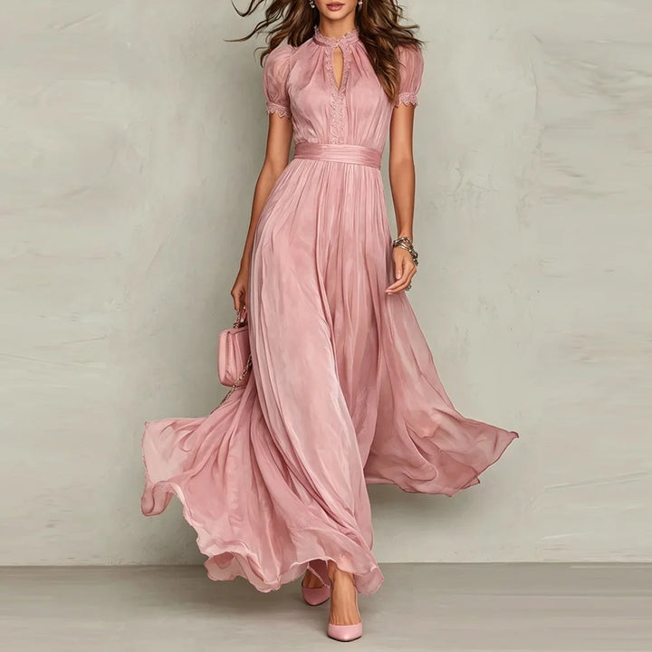 Megan - Vintage Elegant Chiffon Maxi Dress