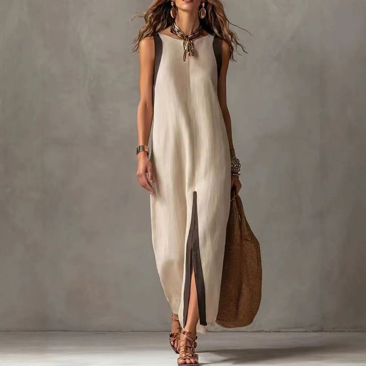 Brenda - Asymmetrical Hem Maxi Dress
