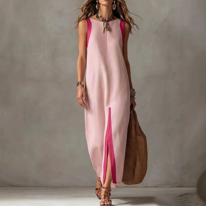 Brenda - Asymmetrical Hem Maxi Dress