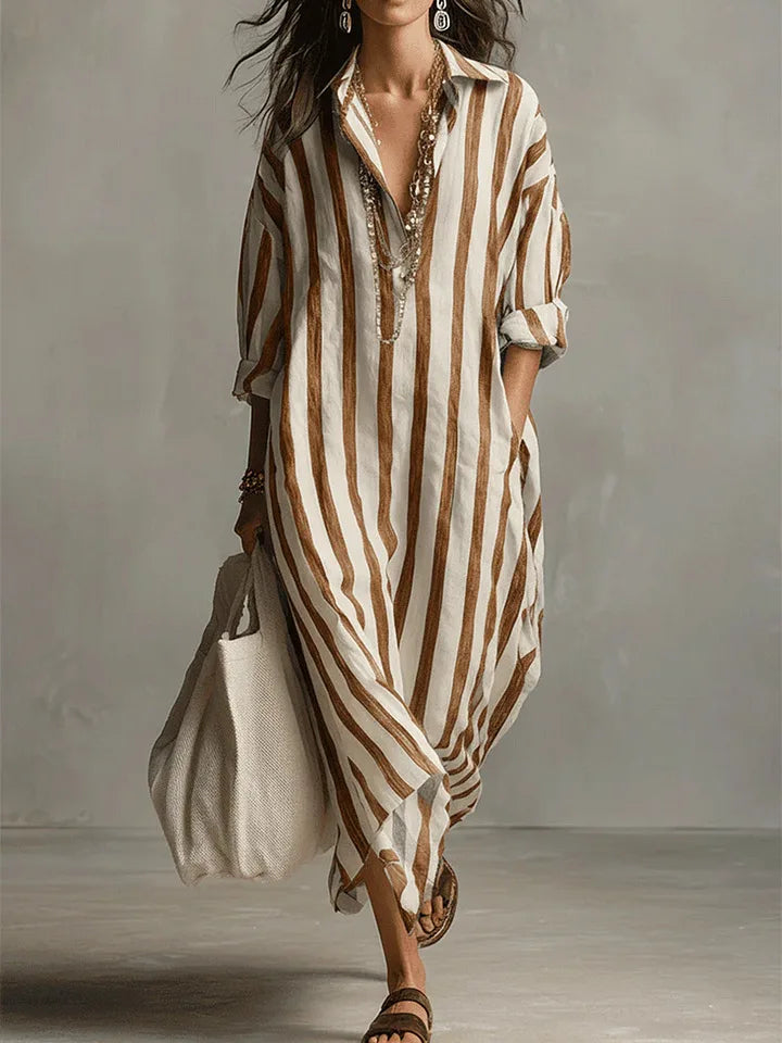 Roxy - Elegant Long Shirt Dress