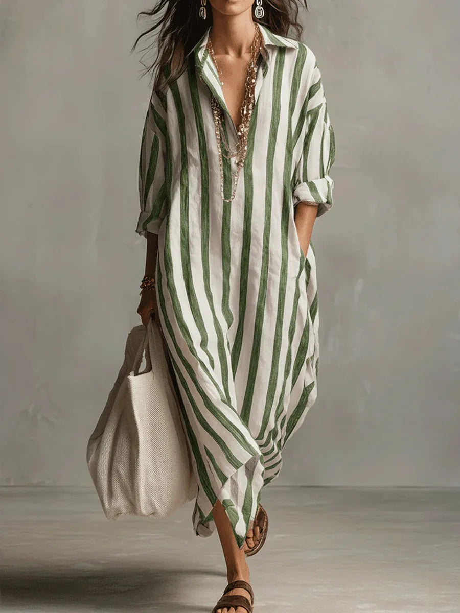 Roxy - Elegant Long Shirt Dress