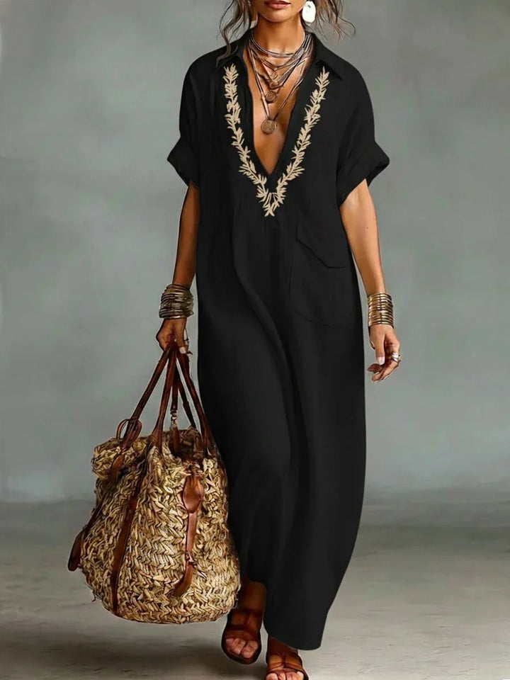 Kate - Embroidered Kaftan Dress