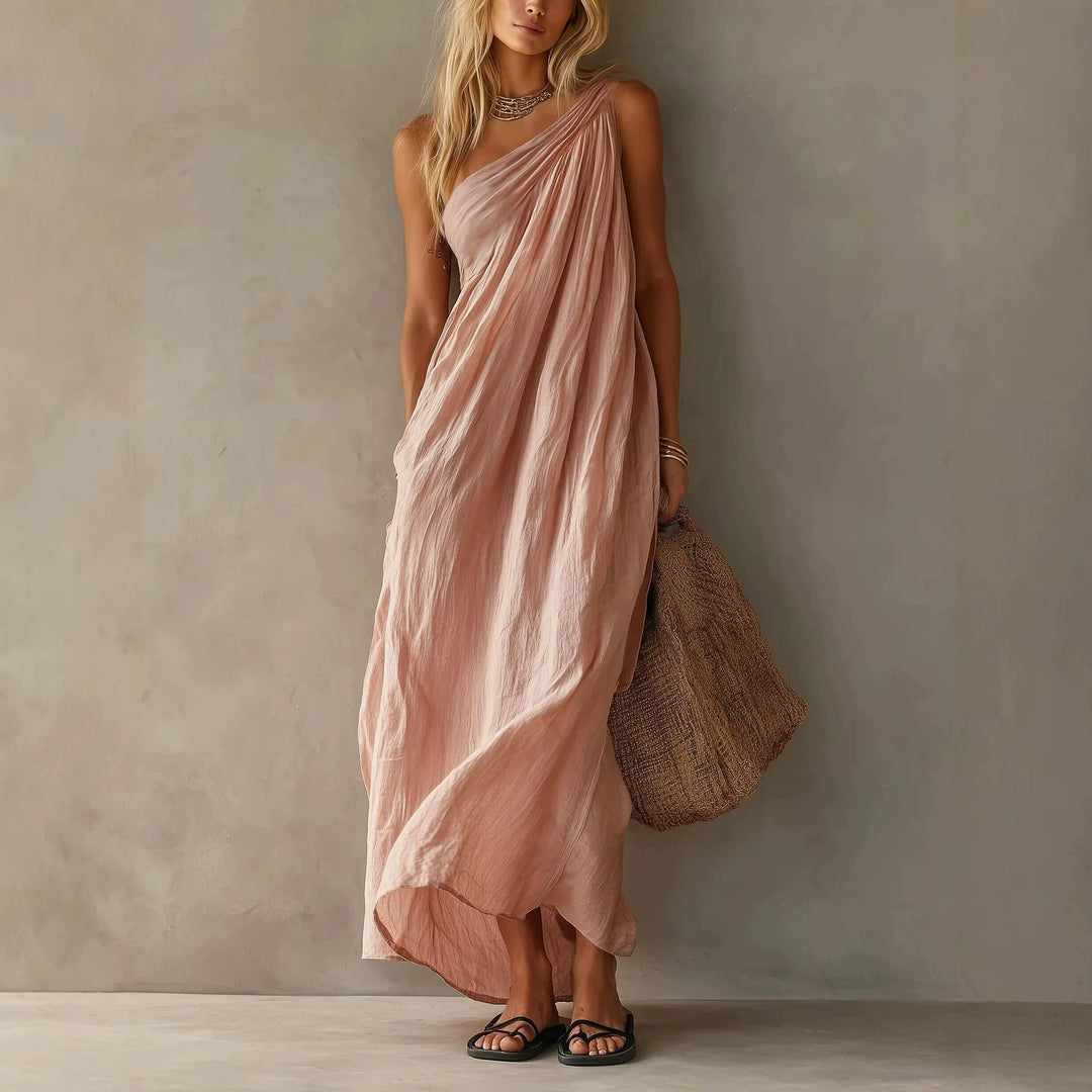 Judy - Draped One Shoulder Dress