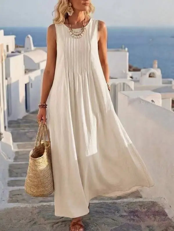 Pamela - Vest Pocket Long Dress