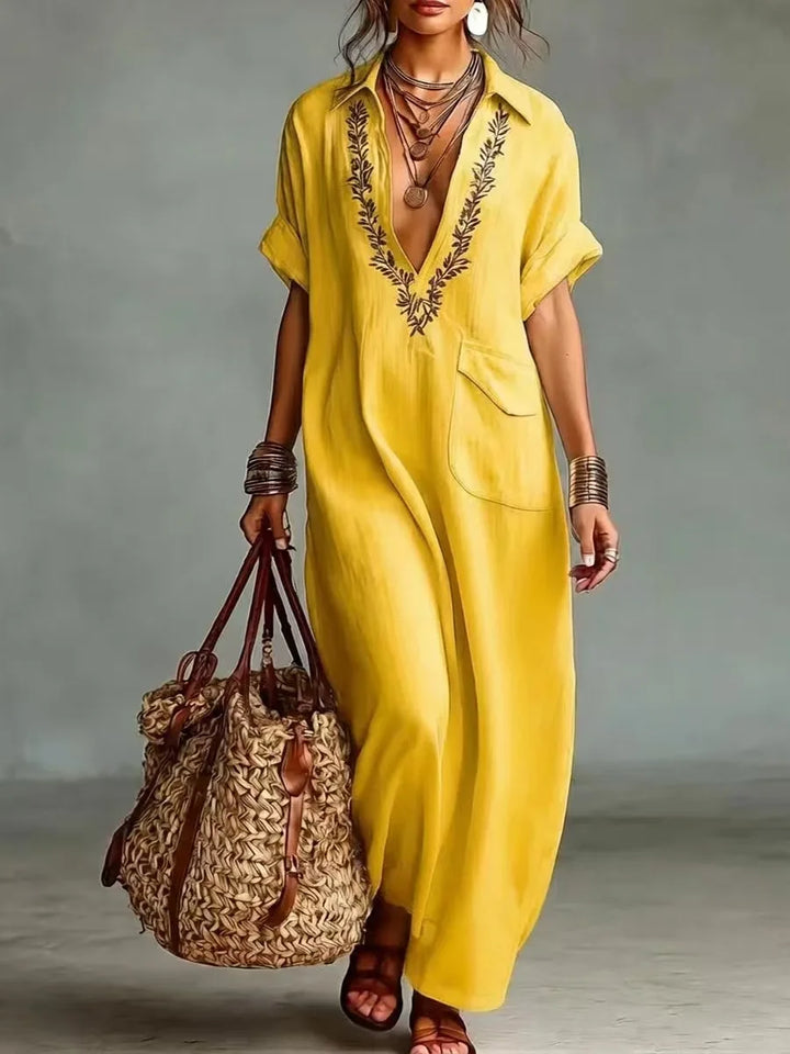 Kate - Embroidered Kaftan Dress