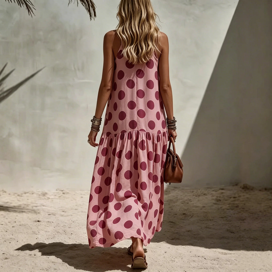 Gloria - Polka Dot Tiered Dress