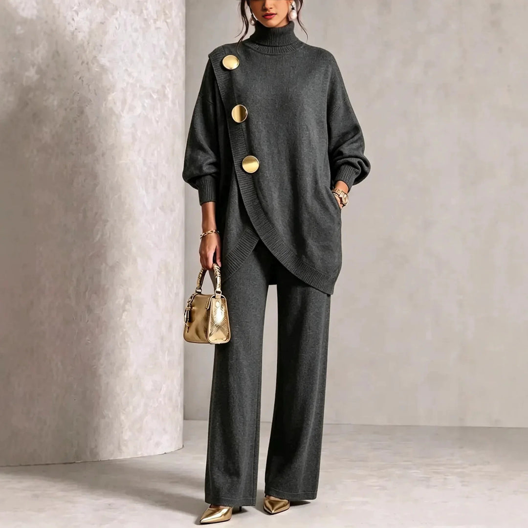 Audrey | Elegant Button-Detail Knit Set