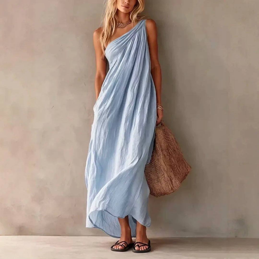 Judy - Draped One Shoulder Dress