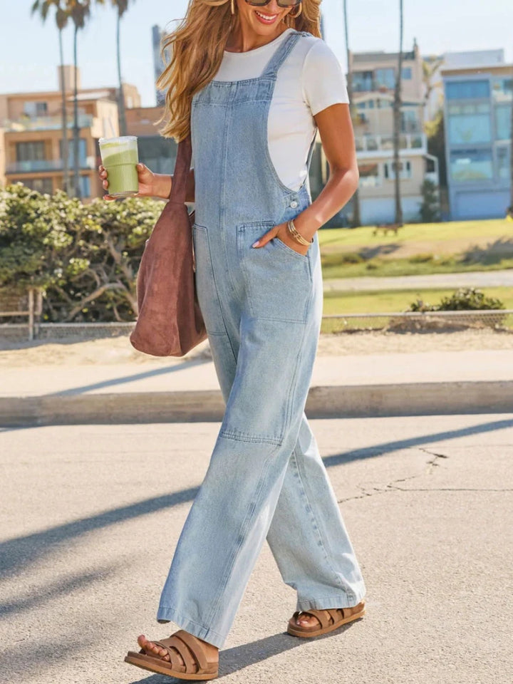Amy - Stylish Denim Jumpsuit With Pockets