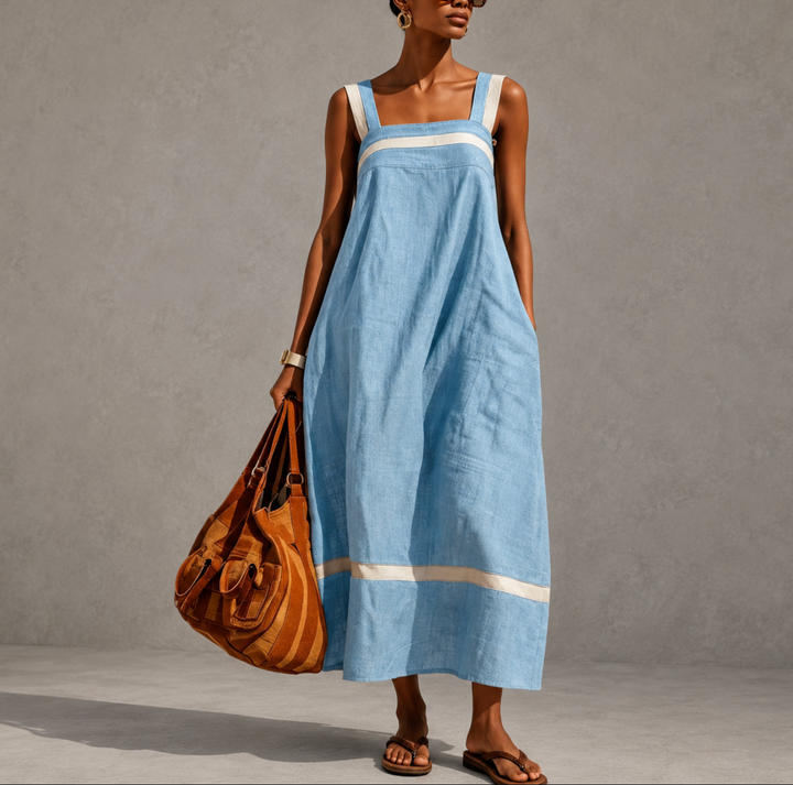 Carol - Color Block Pocket Dress