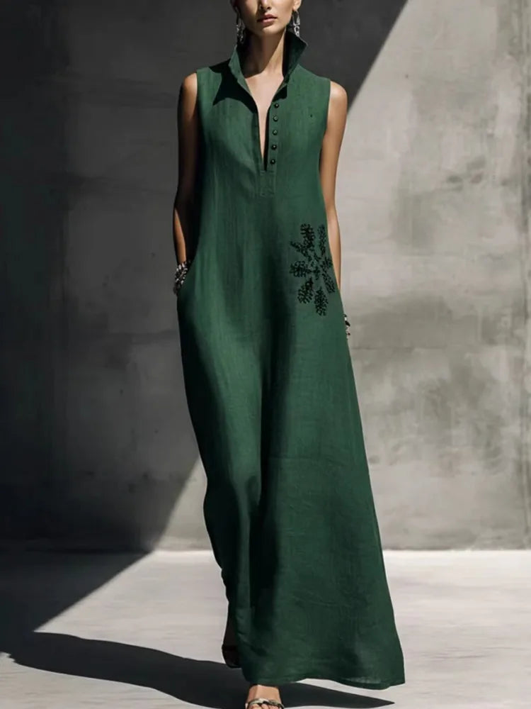 Denise - Cinched Waist Maxi Dress