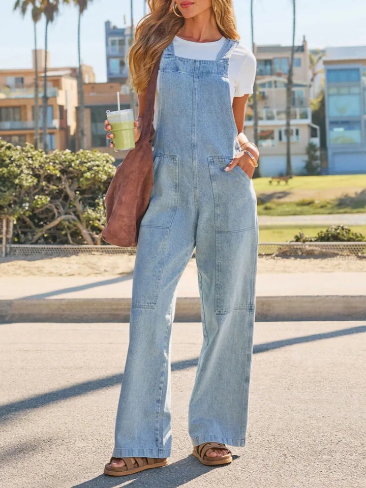 Amy - Stylish Denim Jumpsuit With Pockets