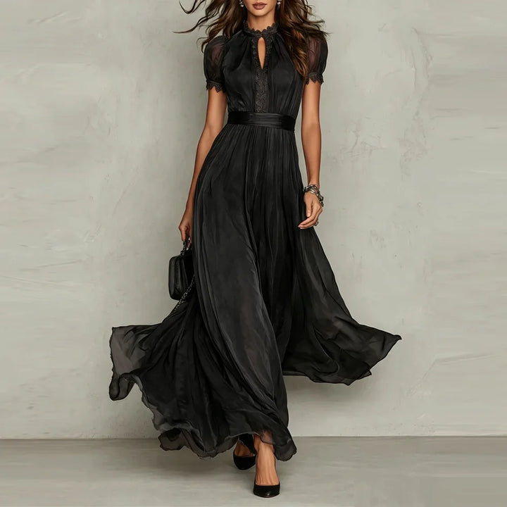 Megan - Vintage Elegant Chiffon Maxi Dress