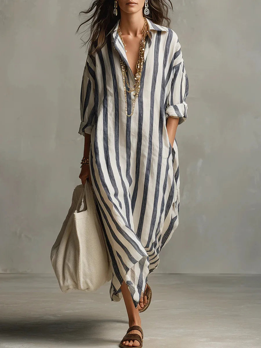 Roxy - Elegant Long Shirt Dress