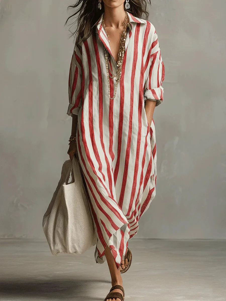 Roxy - Elegant Long Shirt Dress