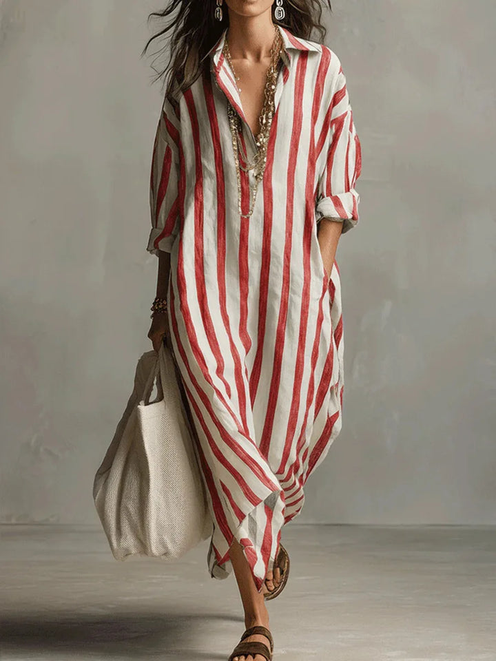 Roxy - Elegant Long Shirt Dress