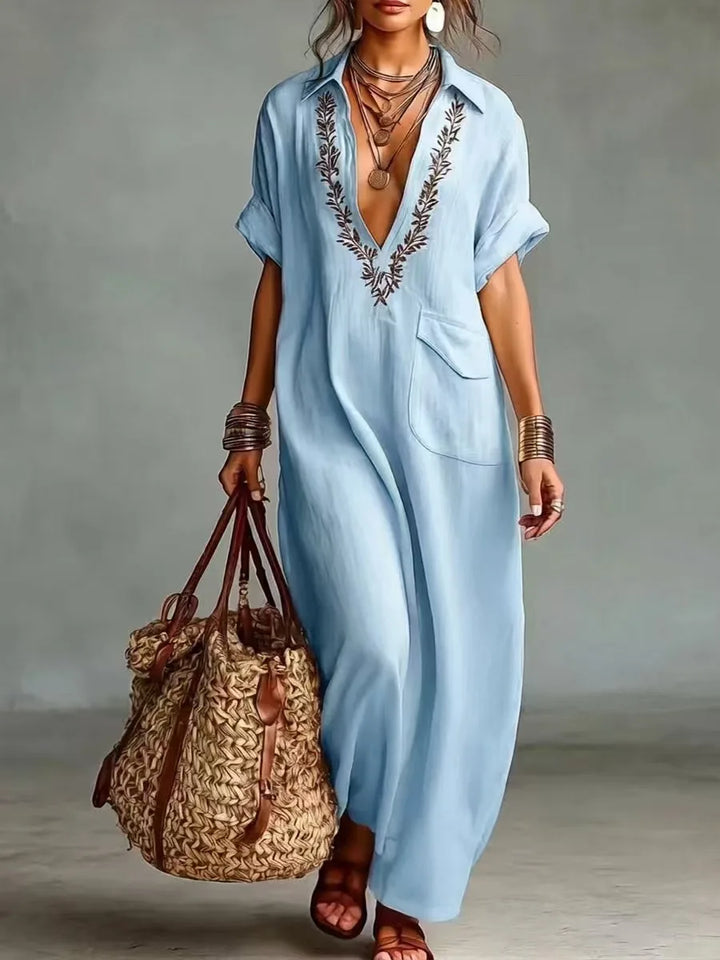 Kate - Embroidered Kaftan Dress