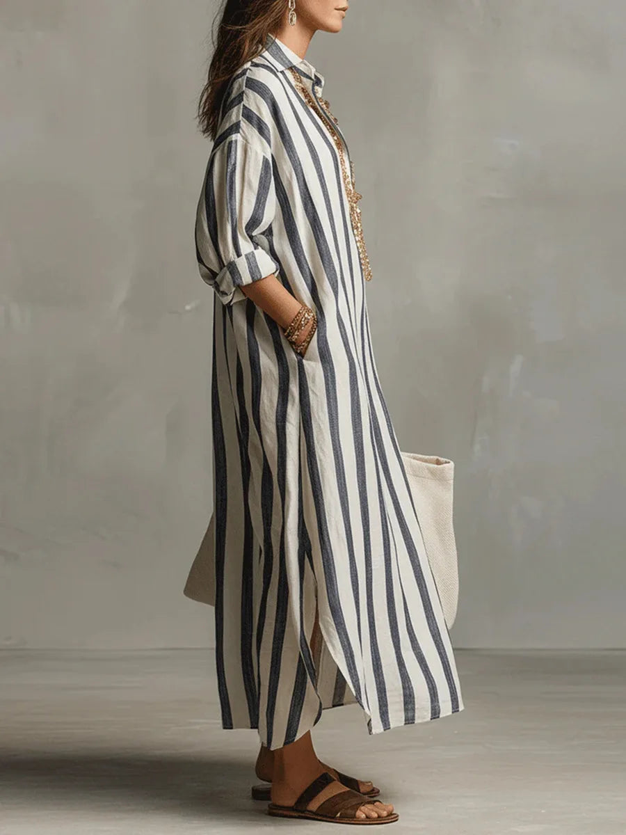 Roxy - Elegant Long Shirt Dress