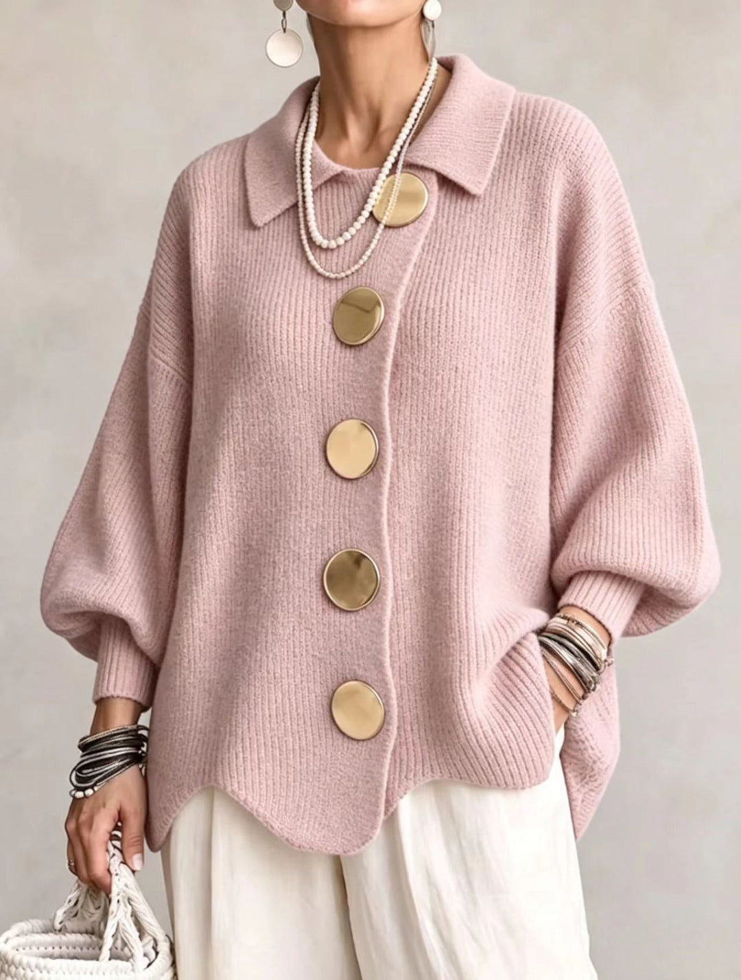 Bella | Elegant Textured Knit Sweater