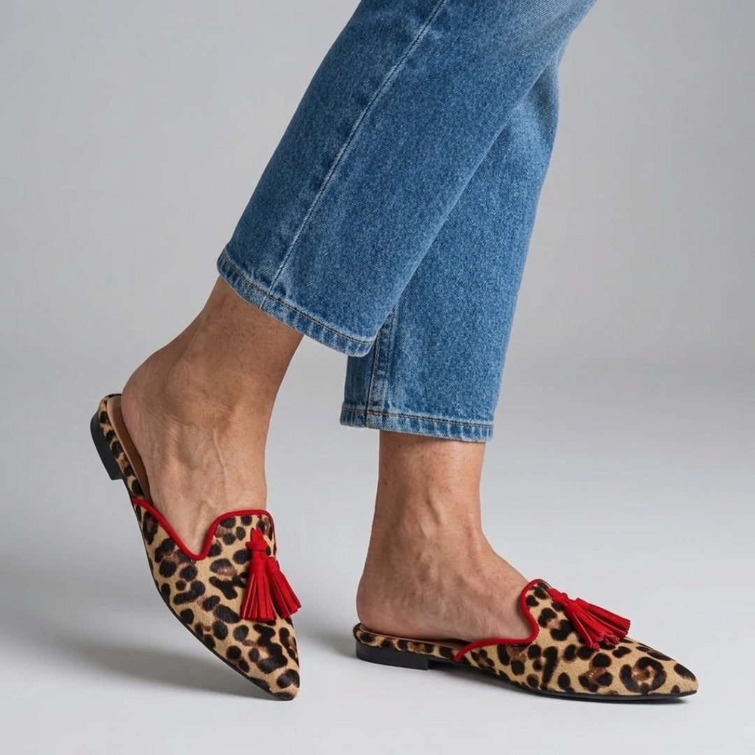 Serafine | Pointed Slides with Tassels