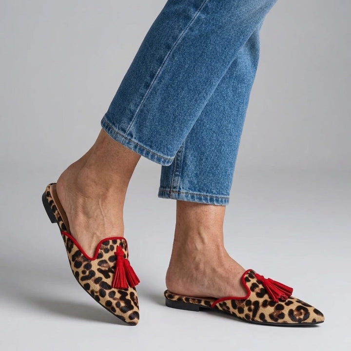 Serafine | Pointed Slides with Tassels