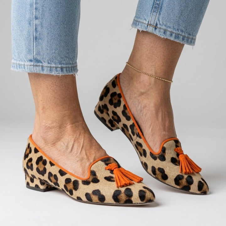 Neria | Leopard Penny Loafers
