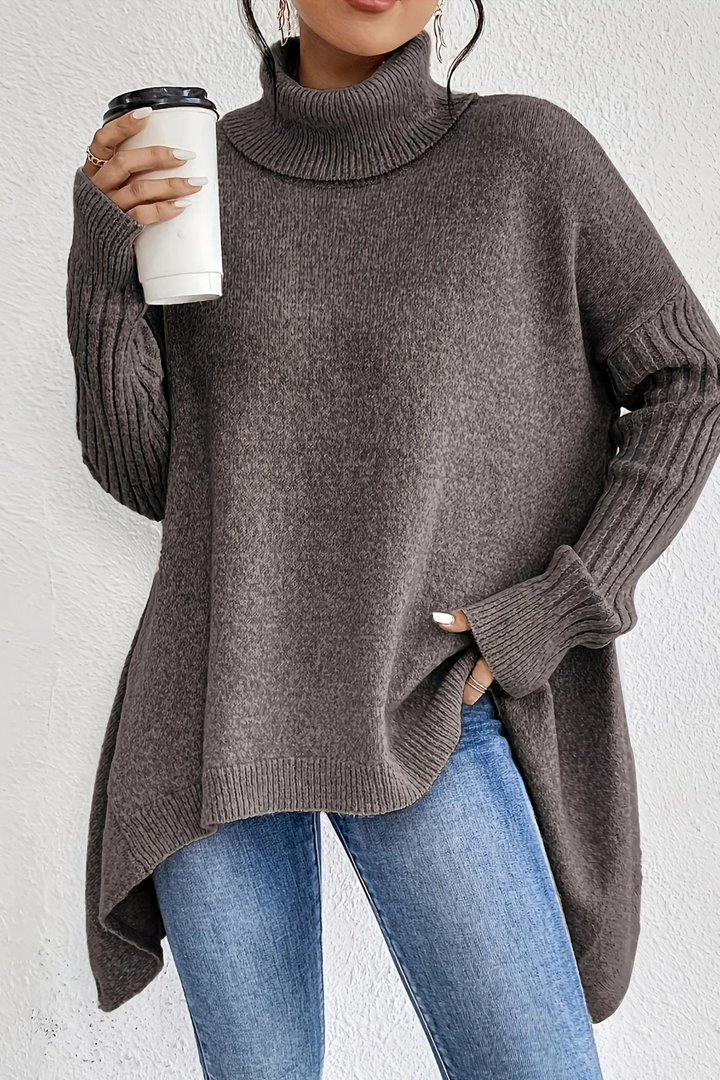 Mabel | Oversized Turtleneck Knit Sweater