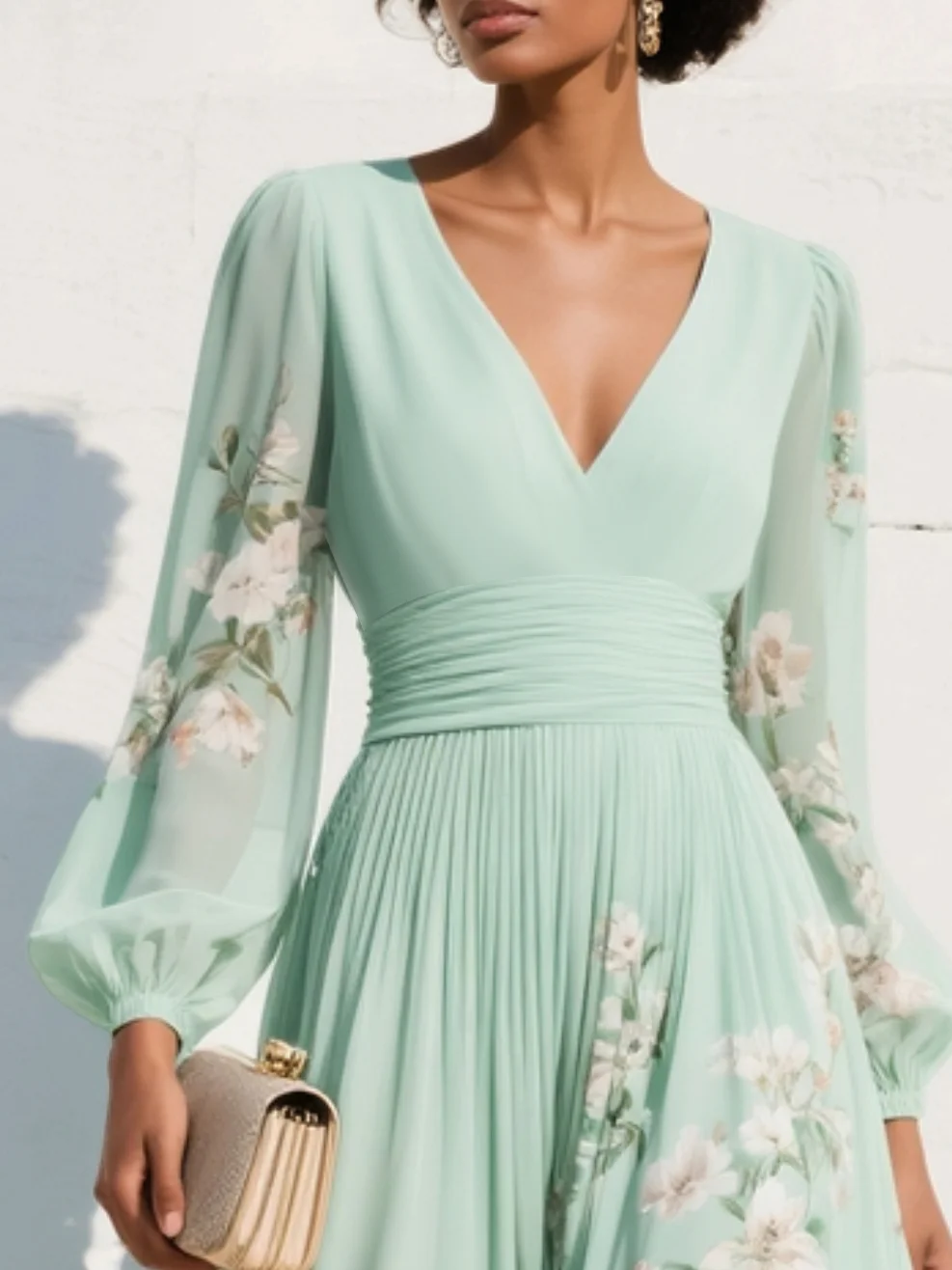 Olivia - Floral Elegance Midi Dress