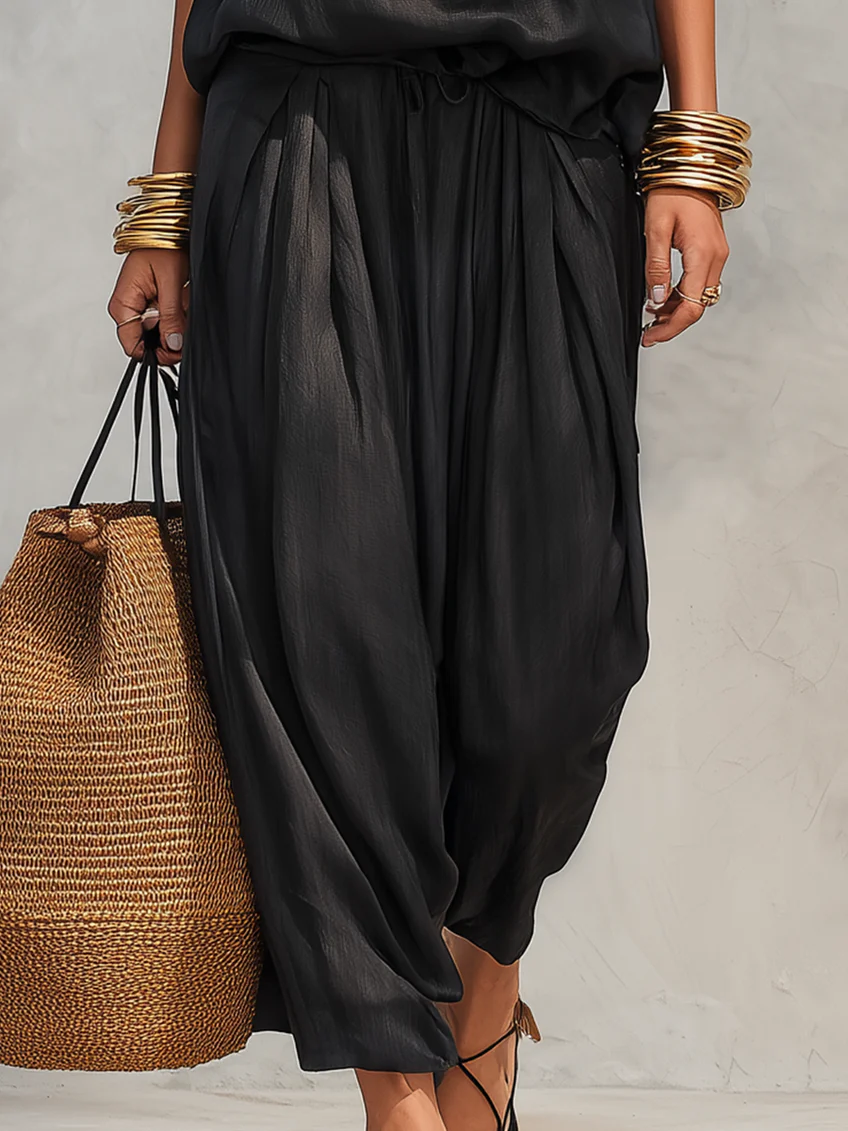 Lisa - Halter Pleated Set