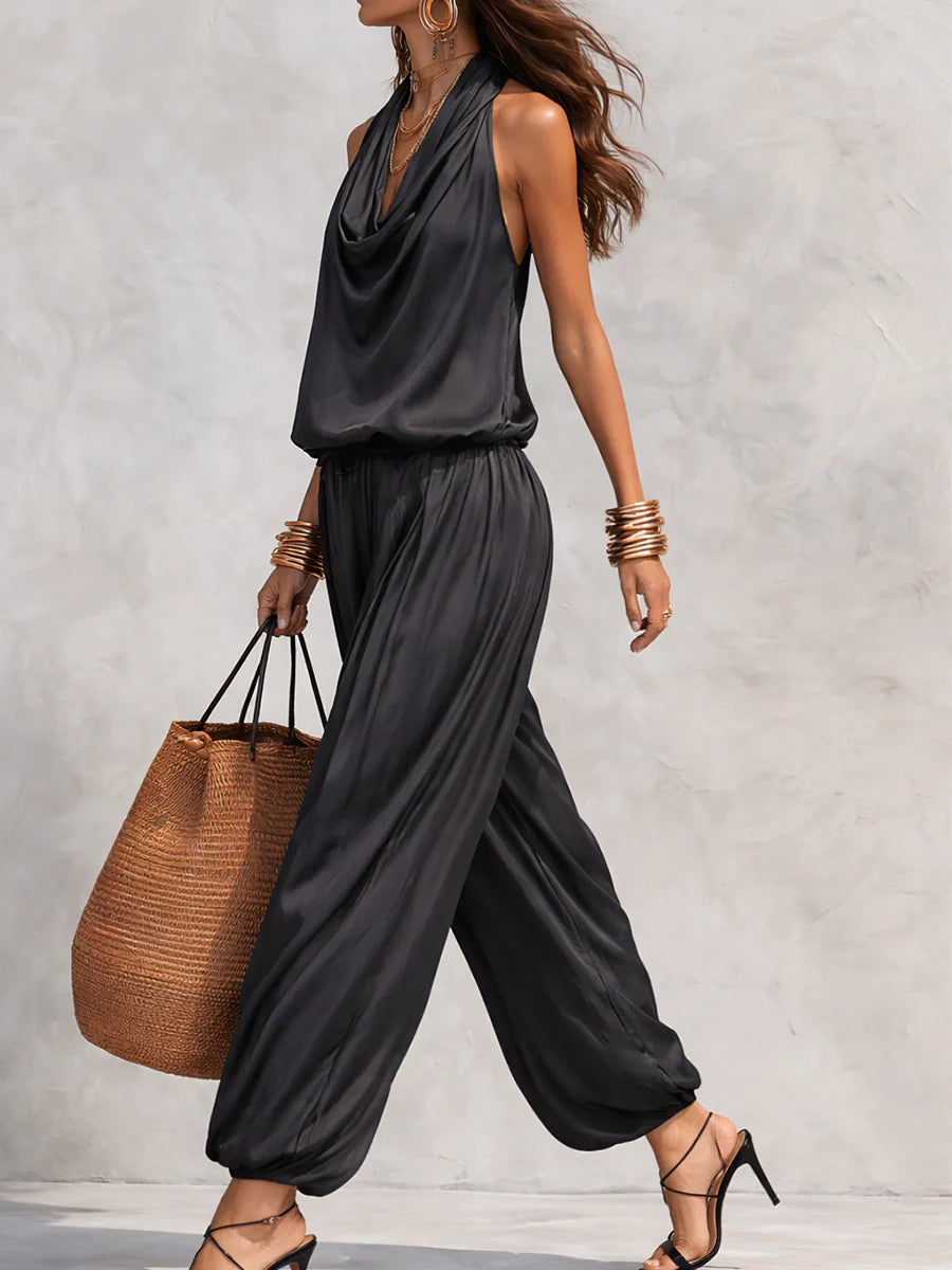 Lisa - Halter Pleated Set