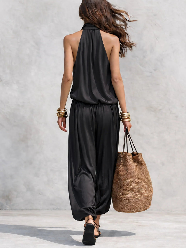 Lisa - Halter Pleated Set