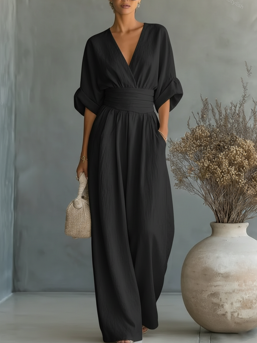 Chiara | Fluid Long Jumpsuit with Print