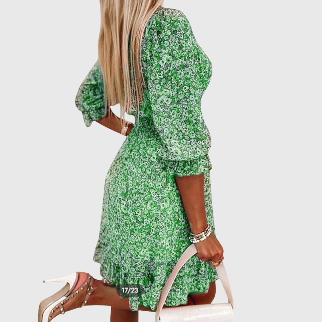 Elisa | Floral Puff Sleeve Dress