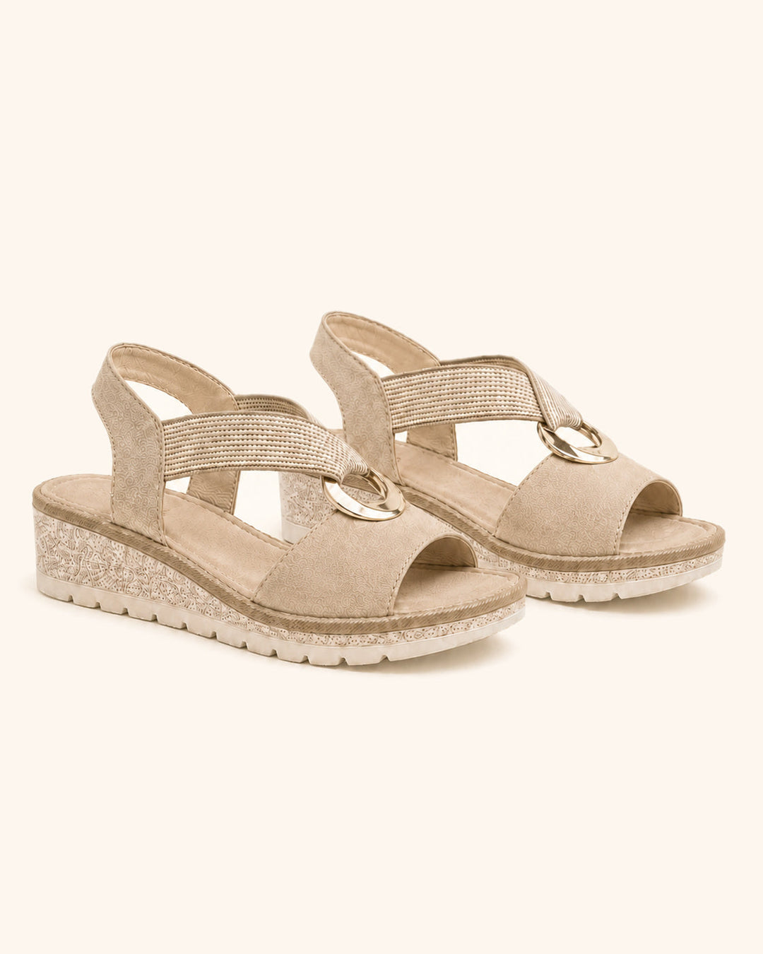 Amelia — Comfortable sandals with golden arch