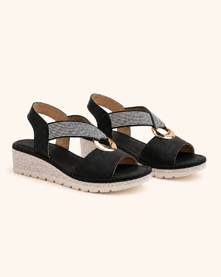 Amelia — Comfortable sandals with golden arch
