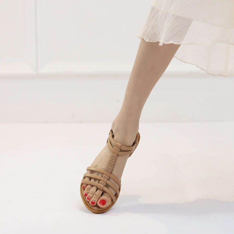 Vintage Bohemian Hollow-Out Flat Comfortable Roman Sandals