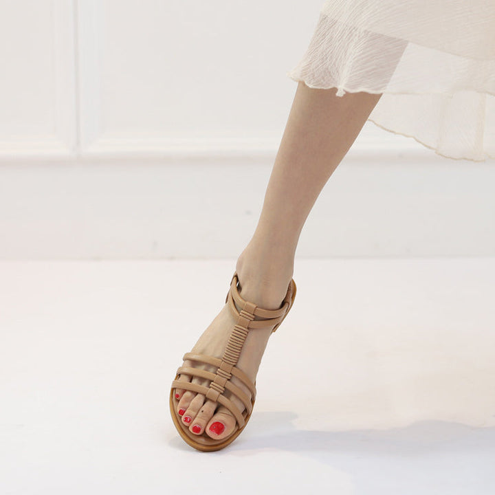 Vintage Bohemian Hollow-Out Flat Comfortable Roman Sandals