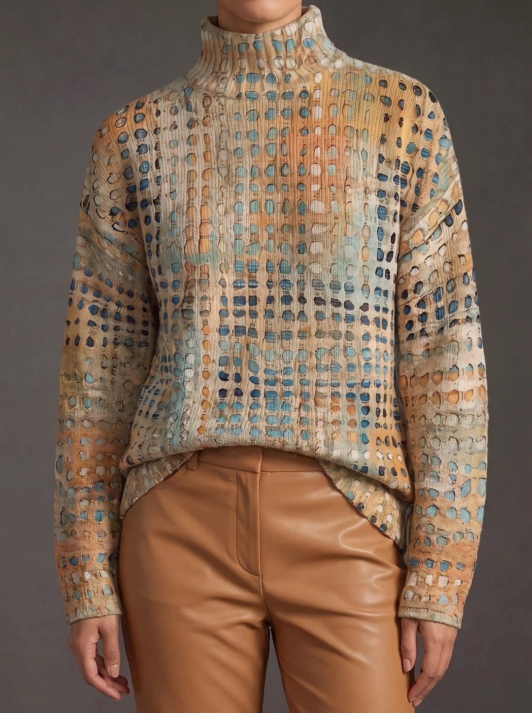 Ysolde | Lattice Turtleneck Sweater