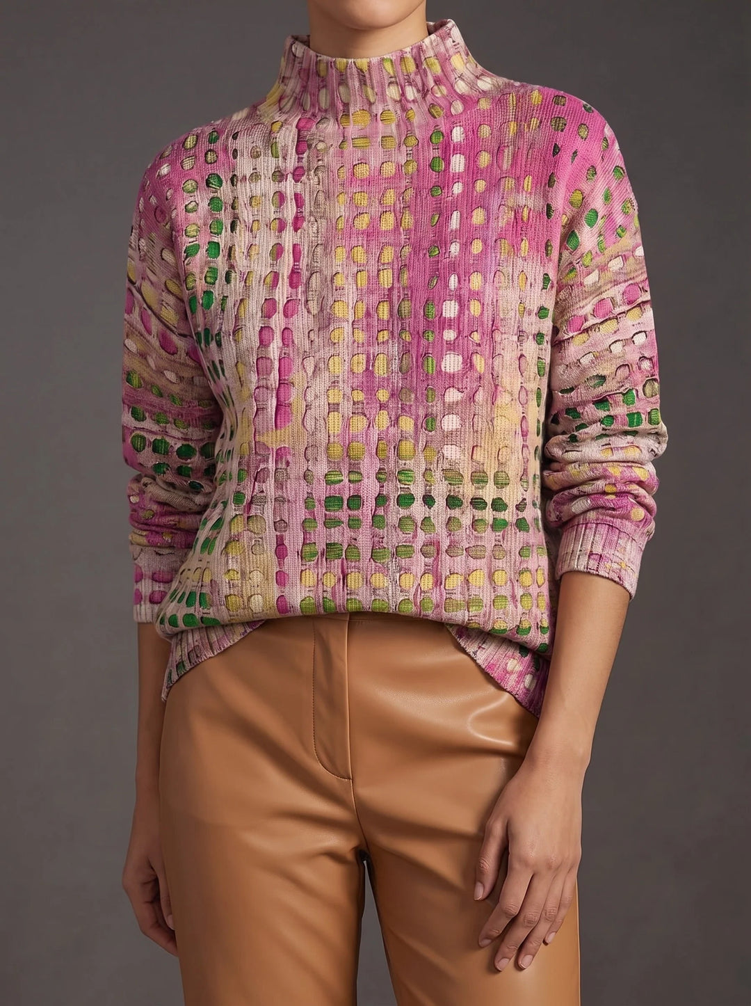 Ysolde | Lattice Turtleneck Sweater