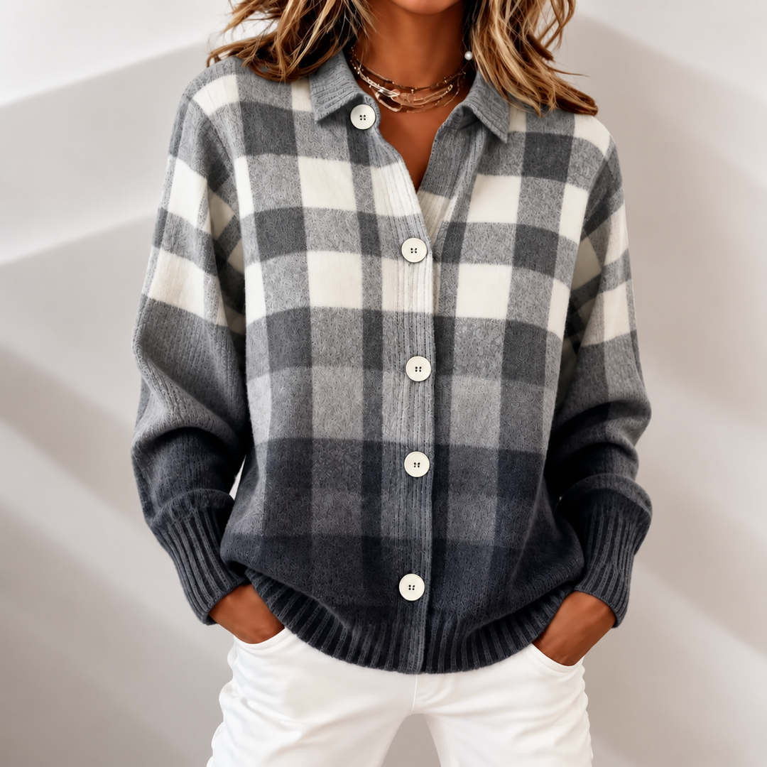 Ivy | Women's Plaid Button Cardigan