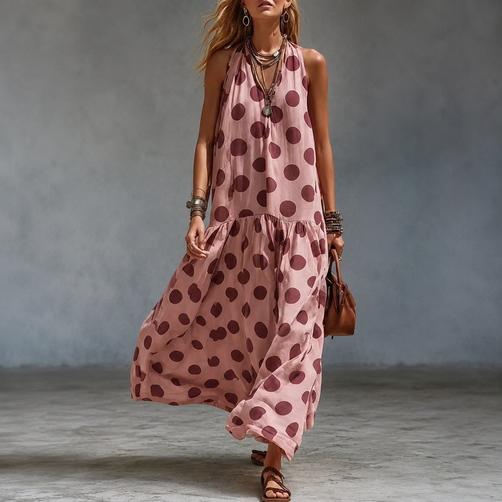 Gloria - Polka Dot Tiered Dress