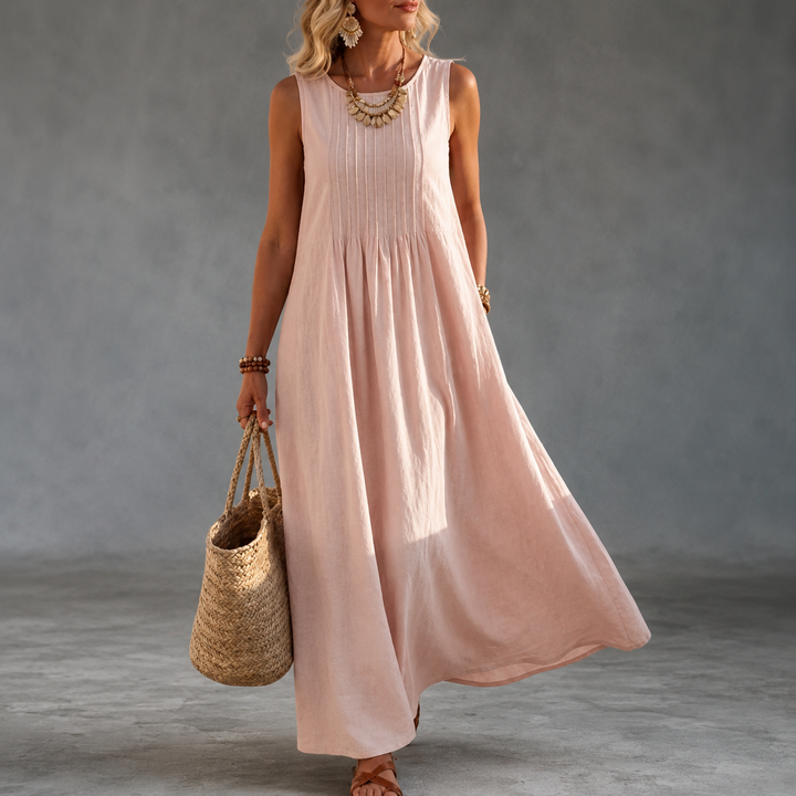 Pamela - Vest Pocket Long Dress