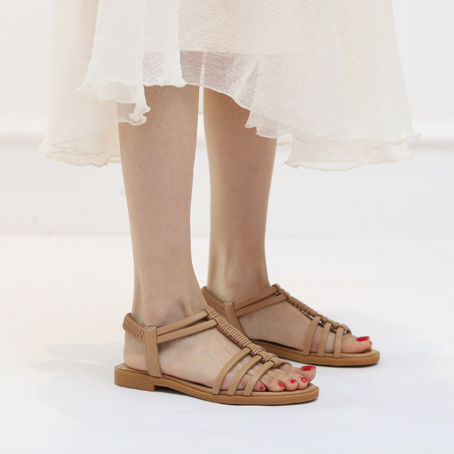 Vintage Bohemian Hollow-Out Flat Comfortable Roman Sandals