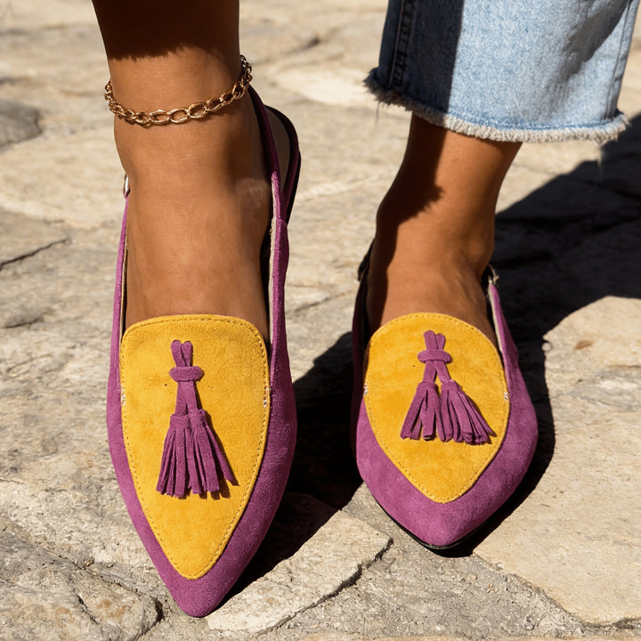 Marissa | Slingback Mules with Tassels