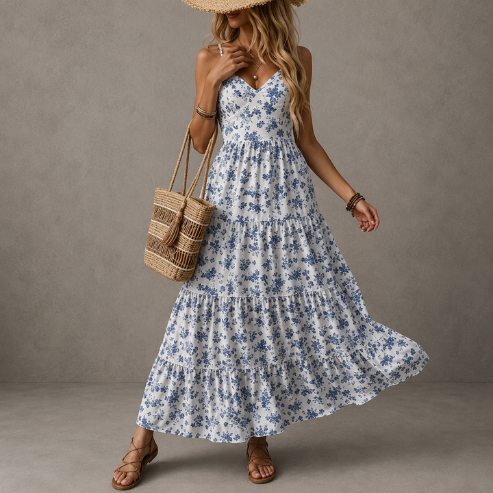 Linda - Floral Layered Maxi Dress